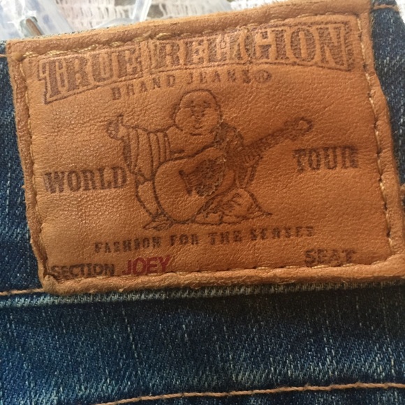 Y2K True Religion Joey 7” Rise Boot Cut Flare Jeans Sz 28 - Picture 11 of 15